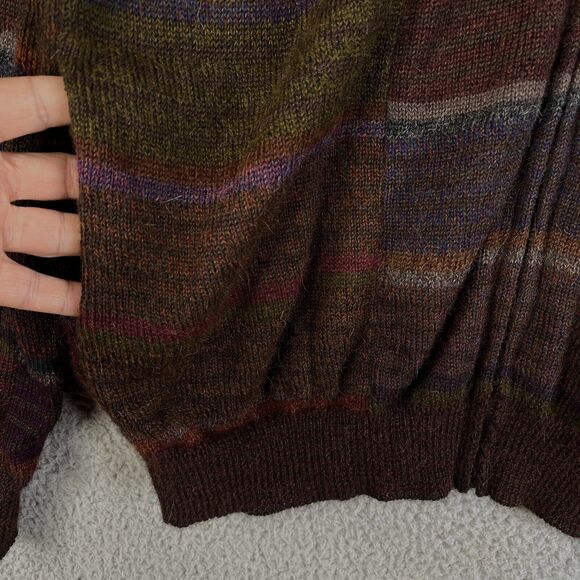 VTG Peruvian Connection Sweater Mens Large 100% Alpaca Wool Full Up Jacket - Picture 3 of 7